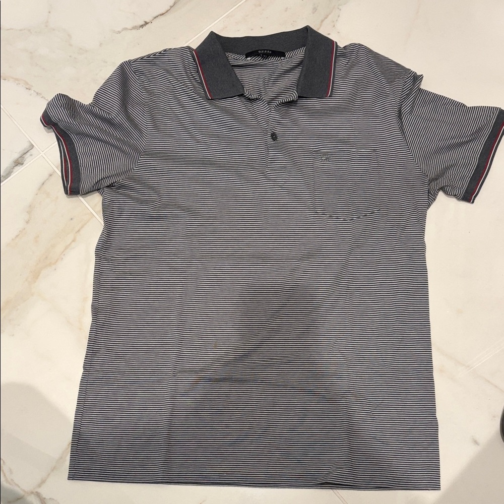 Gucci Men's Polo Shirt - Black and White Stripes